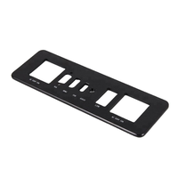 Plaques frontales en aluminium anodisé usinées sur mesure par CNC, châssis métalliques pour panneaux avant de haut-parleurs d'équipements audio