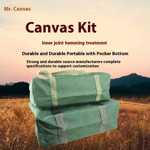 Đen lớn hình chữ nhật xách tay công cụ điện túi dây kéo Dày da mộc Túi vải cao su Logo tùy chỉnh ODM - Product Image 4