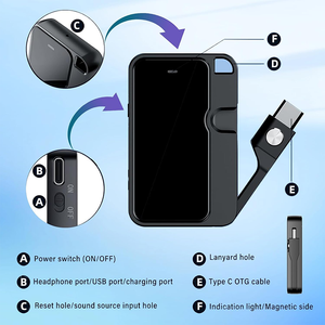 Enregistreur vocal numérique professionnel miniature activé par la voix, stylo <span class=keywords><strong>dictaphone</strong></span> HD 16 Go, lecteur MP3, produit de sécurité et de protection - Product Image 1