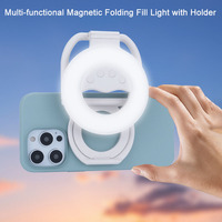 Huizon HZC-L18 Anneau lumineux LED magnétique flexible rechargeable pour téléphone portable, photographie de selfie, utilisation avec appareil photo, qualité studio