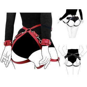 Sexy SM Toys für Frauen Set Europäische und amerikanische Bestseller Leder Reverse Handschellen und Vibratoren für Bondage Sexspielzeug - Product Image 4