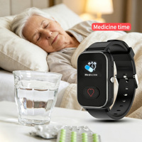 Montre connectée 4G pour personnes âgées atteintes de démence, alarme de chute, appel SOS, suivi GPS, carte SIM, suivi du sommeil, montre connectée pour seniors avec alerte d'urgence