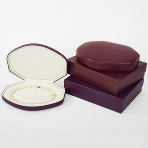 กล่องใส่เครื่องประดับหนัง PU แบบกำหนดเอง กล่องเหล็กหุ้มมุก ชุดสร้อยคอ กล่องของขวัญ บรรจุภัณฑ์เครื่องประดับมุก - Product Image 3