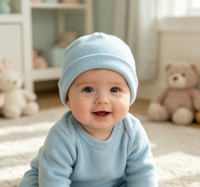 Gorro de algodón para recién nacido de los años 40 para niños y niñas, gorro infantil liso para primavera y otoño