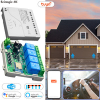 Module d'automatisation domestique intelligent SMG-E0901 compatible Tuya, interrupteur télécommandé Wi-Fi 4 canaux pour moteur et éclairage, 85-250V, sans USB, compatible Alexa