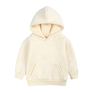 Qingli OEM özel fabrika özelleştirilmiş kızlar Hoodie kış çocuklar için rahat katı kazak kazak giyim - Product Image 1