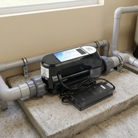 Système de chloration au sel intelligent pour piscine, contrôle par application, générateur de chlore, traitement automatique de l'eau pour piscines hors sol et enterrées