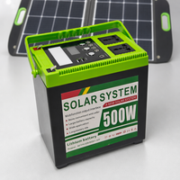 Centrale Électrique Portable 500W 384Wh LiFePO4 à Onde Sinusoïdale Modifiée, Générateur Solaire avec Port Type C pour Camping, Maison et Urgences