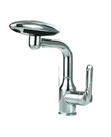Robinet de lavabo moderne de luxe à 4 fonctions, monocommande, chromé, avec cartouche céramique, à poser sur le comptoir