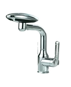 Mezclador de grifo de lavabo cromado de un solo mango de 4 Funciones cartucho de cerámica montado en cubierta - Product Image 1