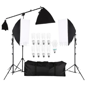 Photography Lighting Kit 4 Softbox Continuous Light Set With Stand And Bulbs For Studio Portrait Photography - Product Image 1