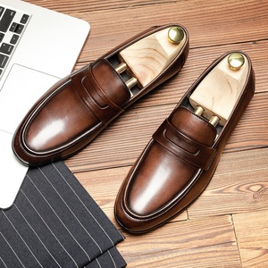 Zapatos Oxford Formales de Negocios de Cuero Genuino de Alta Gama, Lujosos, Casuales, con Suela Plana Antideslizante, Transpirables e Impermeables para Otoño - Product Image 2