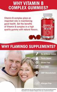 ODM OEM funzionale caramella gommosa vitamina B Gummies complessi senza zucchero B3 B5 B6 <span class=keywords><strong>B7</strong></span> B8 B9 B12 - Product Image 4