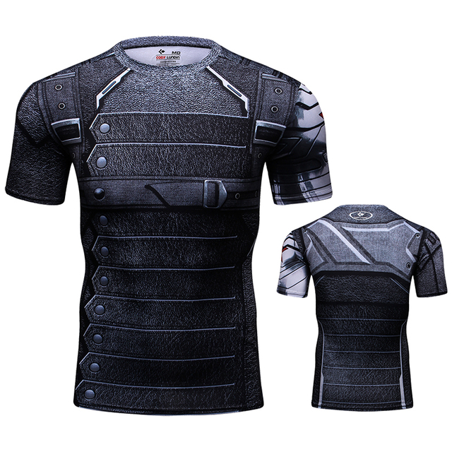 Digital Printing Sublimation Anime 3d Movie Characters Men's T-Shirts Custom Private Labels Lining Pattern Rash Guard for Men