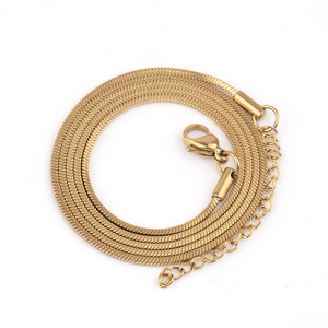 Chaîne de collier en acier inoxydable en gros pour femmes, plaquée or PVD, pour la fabrication de bijoux - Product Image 5