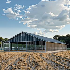 Casa Prefabricada <span class=keywords><strong>de</strong></span> Acero <span class=keywords><strong>de</strong></span> Bajo Costo para Granja, Rancho <span class=keywords><strong>de</strong></span> Caballos o Hipódromo, con Superficie Galvanizada <span class=keywords><strong>en</strong></span> Caliente y <span class=keywords><strong>Diseño</strong></span> Moderno - Product Image 4
