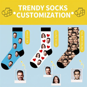 Calcetines Personalizados <span class=keywords><strong>JINGOU</strong></span> con Foto Impresa, Diseño de Sublimación con Imagen Propia, Calcetines Personalizados al por Mayor con Impresión Completa - Product Image 2