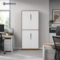 Armoire de rangement de bureau en acier bicolore, classeur métallique verrouillable, organisateur de documents avec étagère réglable pour archives de bureau