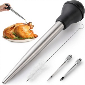 <span class=keywords><strong>Zulay</strong></span> Kitchen Jeringa de Acero Inoxidable para Desgrasado de Pavo, de Grado Alimenticio, con Bulbo de Succión de Silicona, Tamaño Grande, 2 Piezas Desmontables - Product Image 1
