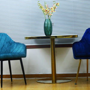 Bàn và ghế đặt Vanity Ghế Bàn cà phê nội thất văn phòng bọc chần nhung ghế ăn và bàn - Product Image 2