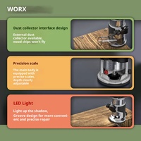 Recortadora de Bordes para Madera Inalámbrica WU560, Máquina de Tallado de Madera con Batería Sin Escobillas, Enrutador Eléctrico para Trabajar la Madera