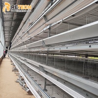 Vente d'usine Retech : Système de cages en H pour 25 000 poulets de type pondeuse, design moderne, pour ferme avicole au Kenya