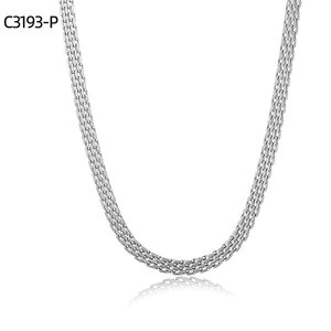 Amy Amy Fashion Necklace <b>Snake</b> <b>Chain</b> <b>Silver</b> Plated Women's Minimalist Everyday Jewelry Gift C3193 - Product Image 1
