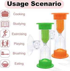<span class=keywords><strong>Sablier</strong></span> en plastique <span class=keywords><strong>incassable</strong></span> à ventouse, 3 minutes, pour le brossage des dents, les jeux, écologique et portable - Meilleures ventes - Product Image 3
