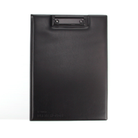 Carpeta de PU A4 para oficina y negocios, tablero de escritura, administrador de alta calidad, bolsillo para carpetas de archivos con Clip Vertical, logotipo en relieve personalizado
