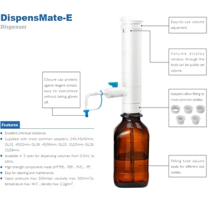 Dispensador de <span class=keywords><strong>Laboratorio</strong></span> Electrónico Totalmente Autoclavable IKEME de 0.5-100 ml, Dispensador Automático Digital <span class=keywords><strong>para</strong></span> Botellas de <span class=keywords><strong>Laboratorio</strong></span> - Product Image 3