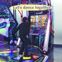 Machine de jeu d'arcade commerciale KML K-1006 Dance Dance Revolution Pump It, fonctionnement à pièces, construction en métal et plastique, détection de mouvement