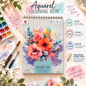 Quaderni A4 con Motivi Floreali, Libro <span class=keywords><strong>da</strong></span> <span class=keywords><strong>Colorare</strong></span> Extra Grande <span class=keywords><strong>per</strong></span> <span class=keywords><strong>Adulti</strong></span>, 30 Pagine Stampate, Libro Rilassante <span class=keywords><strong>da</strong></span> <span class=keywords><strong>Colorare</strong></span> <span class=keywords><strong>per</strong></span> <span class=keywords><strong>Adulti</strong></span> e Bambini - Product Image 1