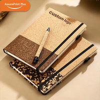 Cuaderno Ecológico A5 de Corcho y Café, Diario de Negocios Personalizado, Libreta Portátil con Textura de Madera Suave, Bloc de Notas de Alta Calidad