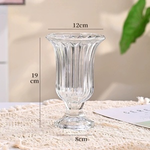 <span class=keywords><strong>Jarrón</strong></span> de Vidrio Transparente Pulido de Estilo Retro de Lujo Ligero, Diseño Minimalista, <span class=keywords><strong>Decoración</strong></span> Floral para Mesas de Comedor y Sala de Estar - Product Image 6
