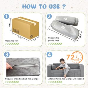 Canapé modulaire pour enfants, 22 pièces, mobilier <span class=keywords><strong>de</strong></span> salle <span class=keywords><strong>de</strong></span> jeux pour enfants, convertible en mousse et coussin <span class=keywords><strong>de</strong></span> <span class=keywords><strong>sol</strong></span>, mousse éponge - Product Image 6