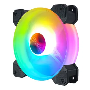 Yuhuan RGB вентилятор шасси 12 см Настольный охлаждающий вентилятор волшебный цвет eclipse бесшумный вентилятор