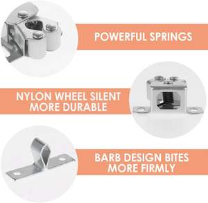 Lot de 6 loquets de placard à double rouleau, quincaillerie pour portes de placard et de cuisine, avec vis - Product Image 4