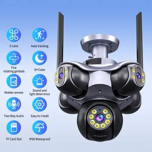 กล้องรักษาความปลอดภัยแบบ Wifi สำหรับใช้กลางแจ้งใช้25MP มีห้าเลนส์หมุนได้720 ° สัญญาณเตือนการตรวจจับการเคลื่อนไหวของมนุษย์ - Product Image 3