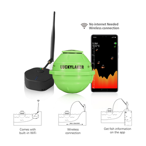 เครื่องค้นหาปลา Wi-Fi อัจฉริยะนำโชคระยะ120เมตรโซนาร์45เมตรแบบไร้สายสำหรับ iOS. - Product Image 4
