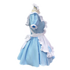 Japanese Style Maid Dress Blue <b>White</b> Lolita Cosplay Costume For Anime Role Play Spring 2025 - Product Image 2