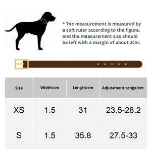 <span class=keywords><strong>Collar</strong></span> de Cuero Vacuno Genuino con Tachuelas de Diamantes de Imitación, Ligero y Ajustable, Brillante, para Perros y Gatos - Product Image 3