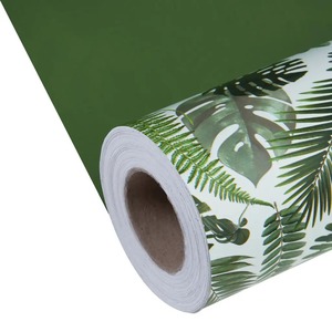 Custom Tropical <b>Leaves</b> Art <b>Paper</b> Roll 100GSM Double Side Coated PE Eco-Friendly Recyclable Wood Pulp Digital Printing Gift Craft - Product Image 2