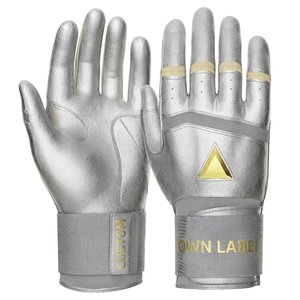 Durable Leather <b>Baseball</b> Batting Gloves Full Finger Breathable Lightweight Eco-Friendly Comfortable Ambidextrous Customizable - Product Image 2