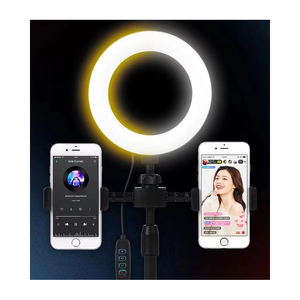 Nhà Máy Outlet 6 inch 16cm LED vòng ánh sáng đèn vlogging <span class=keywords><strong>video</strong></span> Fill ánh sáng phát sóng trực tiếp <span class=keywords><strong>Kit</strong></span> với điện thoại kép chủ sở hữu - Product Image 2