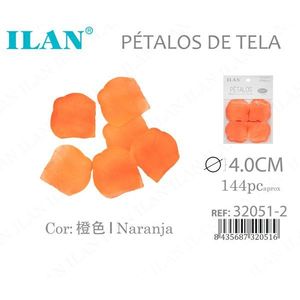 Petali di tessuto Ilan 4,0 cm arancioni 144 pezzi per decorazioni artigianali - Product Image 1