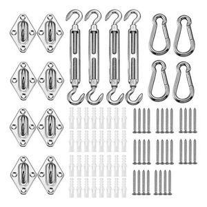 Juego de tensores Haoze M5 M6 M8 de acero inoxidable, ganchos y tornillos para toldos y vela de sombra, para montaje de toldos exteriores. - Product Image 2