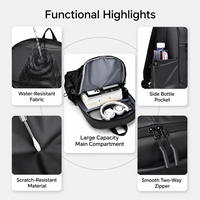 Sac à dos pour ordinateur portable imperméable personnalisé OEM ODM 15,6 pouces en cuir microfibre, sac de voyage d'affaires antivol avec port USB, vente en gros