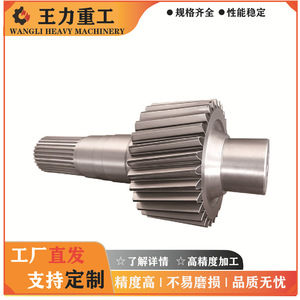 Arbre à cannelures robuste de grande taille, fourni par l'usine, pour réducteurs d'engrenages, roulement en acier forgé sur mesure non standard, modèle OEM - Product Image 2