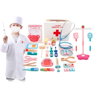 Bestseller Kinder kleiner Doktor-Spielzeugset hölzerne Simulations-Medizinbox Mädchengeschenk Kindergarten Spielhaus-Spielzeug für Kleinkinder