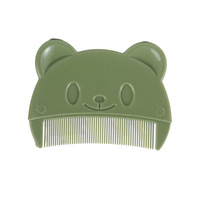 Peine de bebé en forma de oso Unisex, peine de plástico para recién nacido, peine de extracción para lavar y quitar el cabello, tapa de cuna